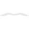 Ekena Millwork Pitch Midway Architectural Grade PVC Gable Pediment, 48"W x 10"H x 1"P (5/12) GPP048X010X100MID - alternate 5